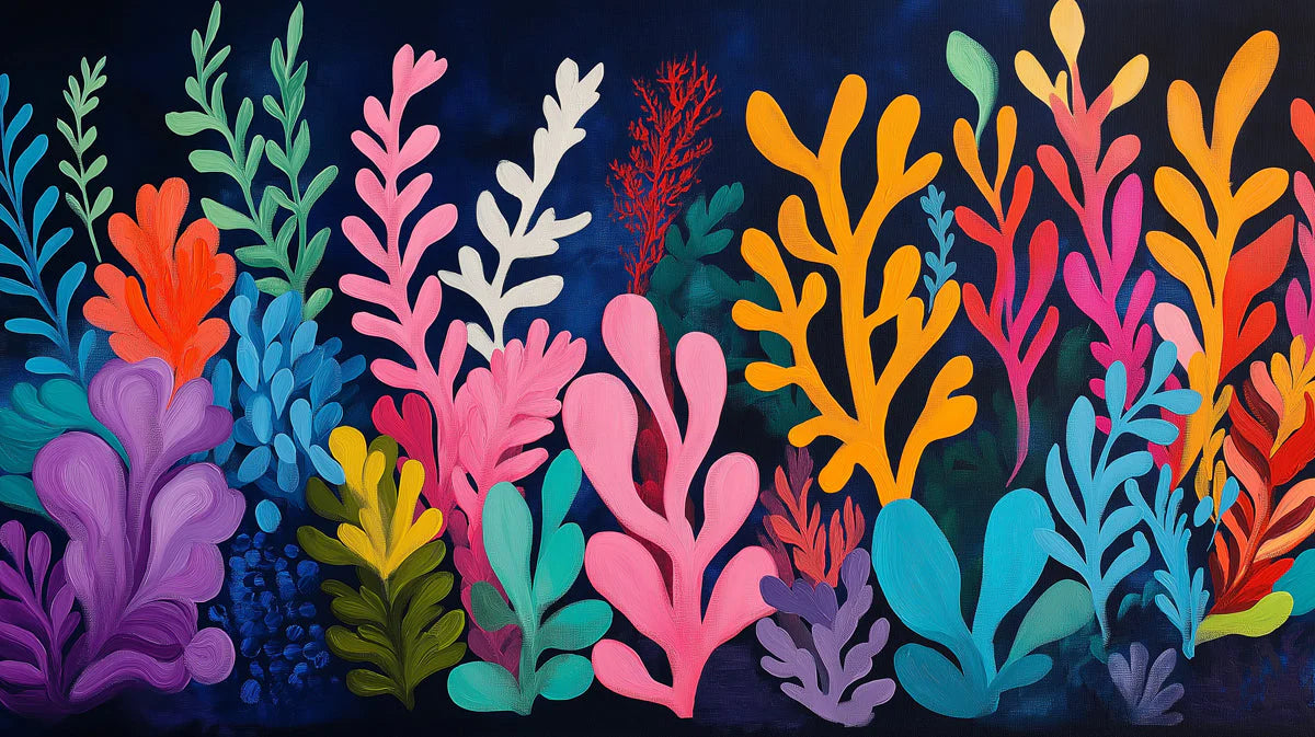 Underwater Coral Reef Mural Wallpaper — Artistic Marine Scene Mural Wallpaper - room preview 02
