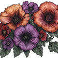 Large Bloom Floral Mural Wallpaper — Vibrant Botanical Art Mural Wallpaper - room preview 02