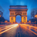 Arc de Triomphe Sunset Mural Wallpaper — Urban Landmark Decor Mural Wallpaper - room preview 02