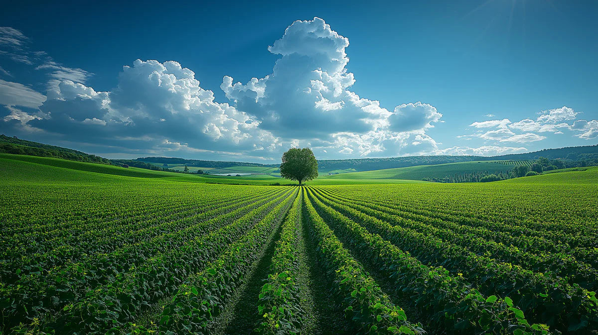 Tuscan Vineyard Landscape Mural Wallpaper —Horizon View Mural Wallpaper - room preview 02