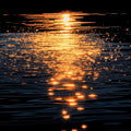 Golden Water Reflections Mural Wallpaper — Dark Abstract Decor Mural Wallpaper - room preview 02