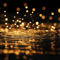 Golden Bokeh Light Reflection Mural Wallpaper — Modern Abstract Mural Wallpaper - room preview 02