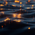 Glimmering Midnight Water Mural Wallpaper — Moody Modern Luxury Mural Wallpaper - room preview 02