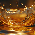 Golden Liquid Splash Mural Wallpaper — Abstract Artistic Decor Mural Wallpaper - room preview 02