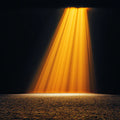 Golden Light Beam Mural Wallpaper — Dramatic Modern Art Mural Wallpaper - room preview 02