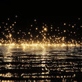 Golden Star Reflections Mural Wallpaper — Night Sky Design Mural Wallpaper - room preview 02