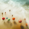 Aerial Beach Scene Mural Wallpaper — Vibrant Coastal Art Mural Wallpaper - room preview 02