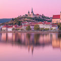 Riverside Town Sunset Mural Wallpaper —Romantic European Scenery Mural Wallpaper - room preview 02