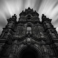 Gothic Cathedral Mural Wallpaper —Monochromatic Architectural Art Mural Wallpaper - room preview 02