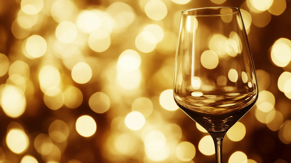 Golden Bokeh Wine Glass Mural Wallpaper — Opulent Wall Decor Mural Wallpaper - room preview 02
