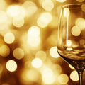 Golden Bokeh Wine Glass Mural Wallpaper — Opulent Wall Decor Mural Wallpaper - room preview 02