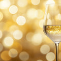 Golden Bokeh Glass Mural Wallpaper — Modern Hospitality Decor Mural Wallpaper - room preview 02