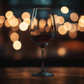 Golden Bokeh Wine Glass Mural Wallpaper — Warm Evening Glow Mural Wallpaper - room preview 02