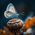 Ethereal Butterfly Macro Mural Wallpaper — Moody Floral Decor Mural Wallpaper - room preview 02
