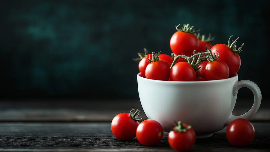 Papier Peint Mural Tasse de Tomates — Papier Peint Mural Artistique Culinaire Audacieux printable artwork