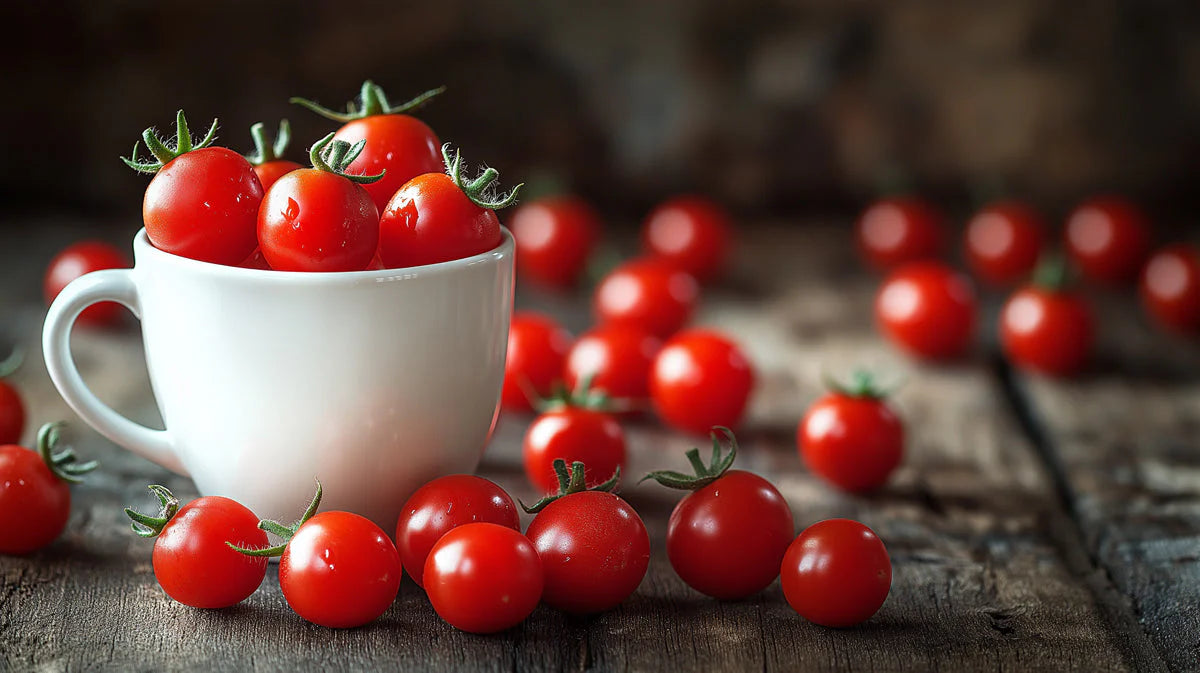 Rustic Tomato Harvest Mural Wallpaper — Farmhouse Kitchen Decor Mural Wallpaper - room preview 02