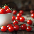 Rustic Tomato Harvest Mural Wallpaper — Farmhouse Kitchen Decor Mural Wallpaper - room preview 02