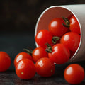 Overflowing Tomato Mural Wallpaper —Modern Food Art Decor Mural Wallpaper - room preview 02