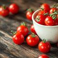 Rustic Cherry Tomato Still Life Mural Wallpaper —Culinary Charm Mural Wallpaper - room preview 02