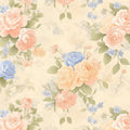 Vintage Rose Garden Floral Mural Wallpaper — Soft Pastel Tones Mural Wallpaper - room preview 02