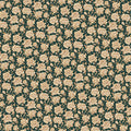 Vintage Rose Garden Mural Wallpaper — Deep Green and Gold Floral Mural Wallpaper - room preview 02