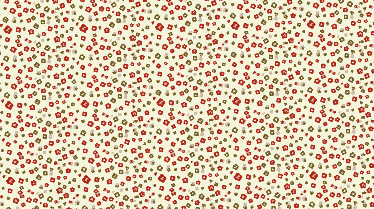 Retro Floral Geometric Mural Wallpaper —Earthy Vintage Motif Mural Wallpaper - room preview 02