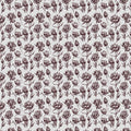 Vintage Botanical Sketch Mural Wallpaper —Monochrome Floral Mural Wallpaper - room preview 02