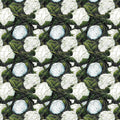 Abstract Geometric Floral Mural Wallpaper — Modern Monochrome Green Mural Wallpaper - room preview 02