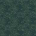 Minimalist Peony Line Art Mural Wallpaper in Forest Green Mural Wallpaper - room preview 02