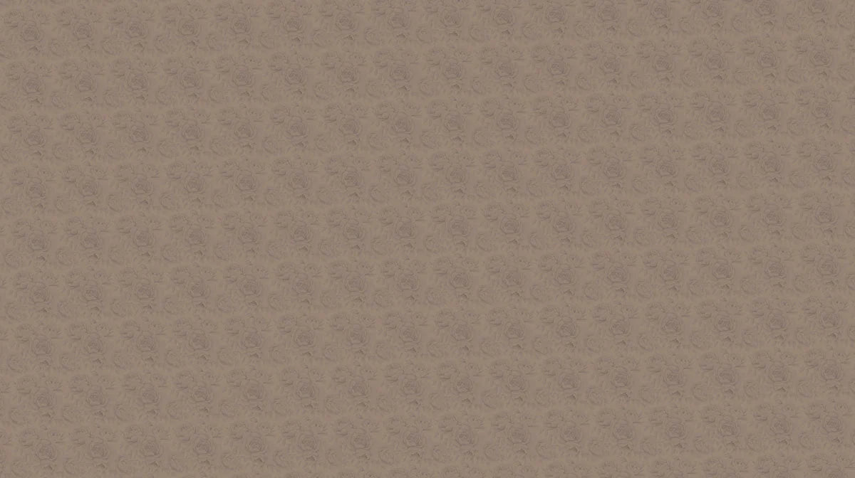 Minimalist Floral Mural Wallpaper in Muted Taupe and Cocoa Mural Wallpaper - room preview 02
