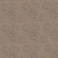 Monochromatic Rose Floral Mural Wallpaper in Muted Taupe Mural Wallpaper - room preview 02