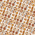 Mid-Century Geometric Motif Mural Wallpaper —Earthy Abstract Decor Mural Wallpaper - room preview 02
