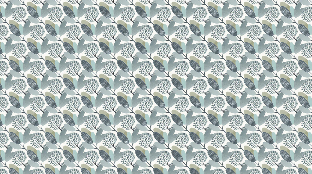 Botanical Banksia Mural Wallpaper — Modern Scandinavian Floral Mural Wallpaper - room preview 02