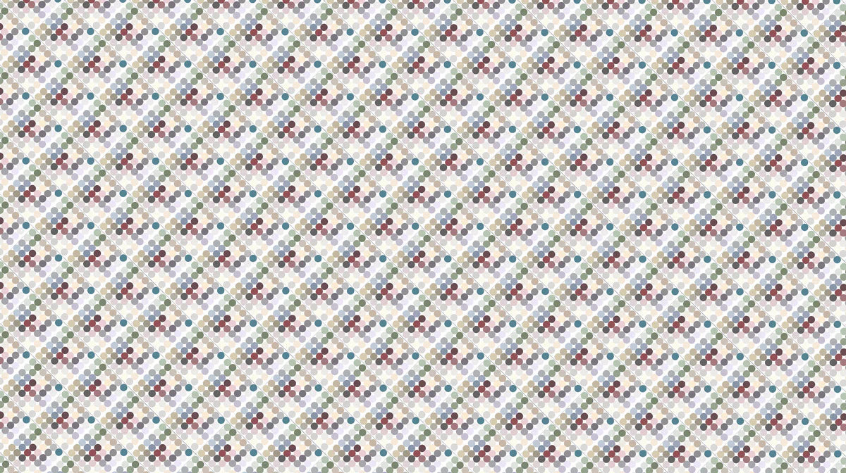 Dotted Diagonal Grid Mural Wallpaper in Muted Multicolored Tones Mural Wallpaper - room preview 02