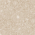 Minimalist Beige Floral Mural Wallpaper — Line Art Design Mural Wallpaper - room preview 02