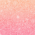Ombre Floral Mural Wallpaper — Modern Pink Botanical Pattern Mural Wallpaper - room preview 02