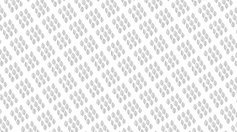 Papier peint mural Minimalist Leaf Line Art — Papier peint mural monochrome style scandinave printable artwork