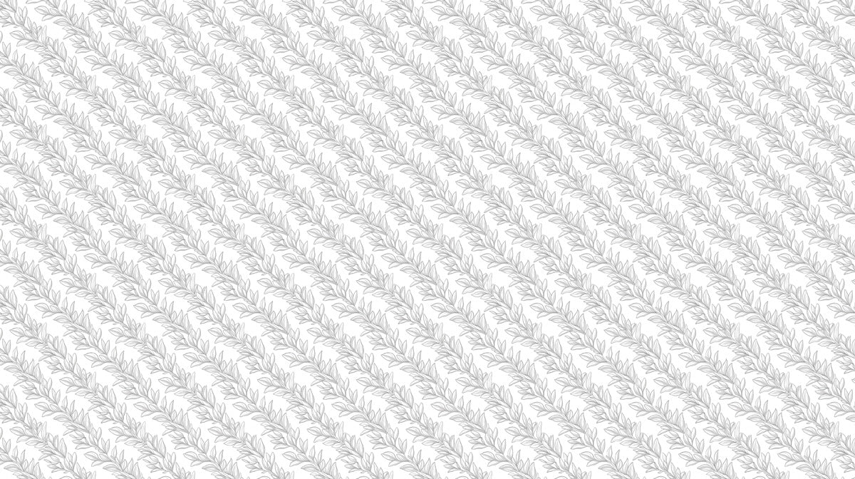 Minimalist Silver Foliage Mural Wallpaper — Modern Sketch Design Mural Wallpaper - room preview 02
