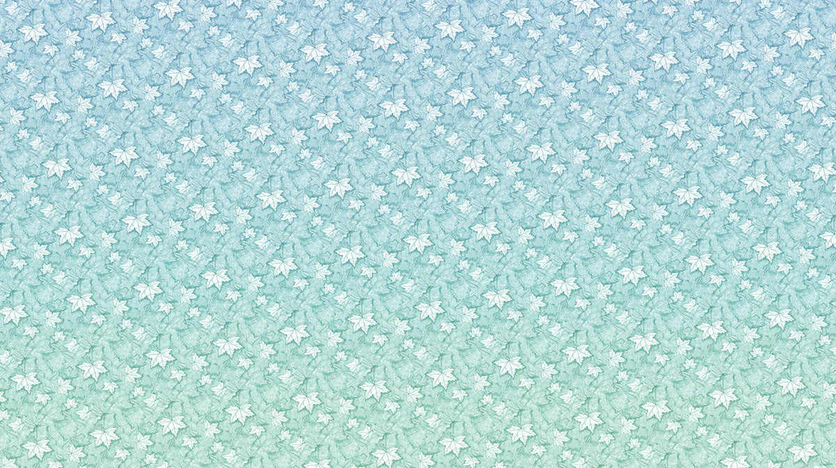 Gradient Maple Leaf Mural Wallpaper — Soft Botanical Art Mural Wallpaper - room preview 02