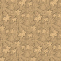 Autumn Maple Leaf Mural Wallpaper — Line Art Botanical Mural Wallpaper - room preview 02