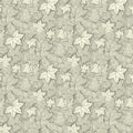 Layered Maple Leaf Mural Wallpaper — Neutral Sketch Botanical Mural Wallpaper - room preview 02