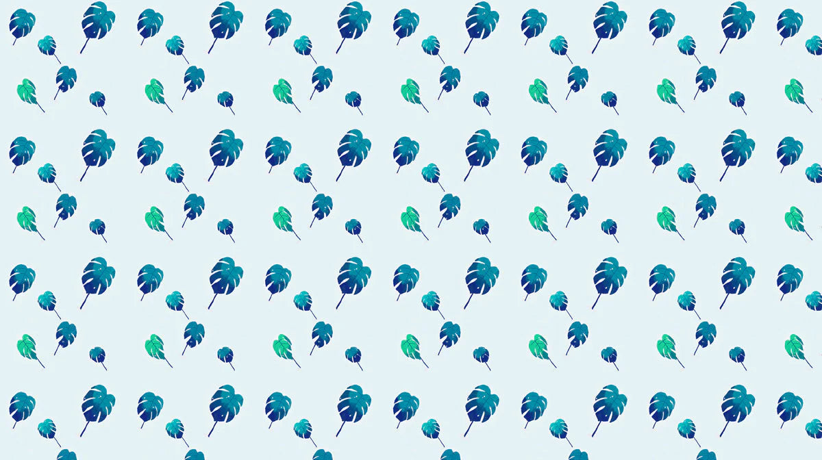 Monstera Leaf Mural Wallpaper — Cool Botanical Print Mural Wallpaper - room preview 02