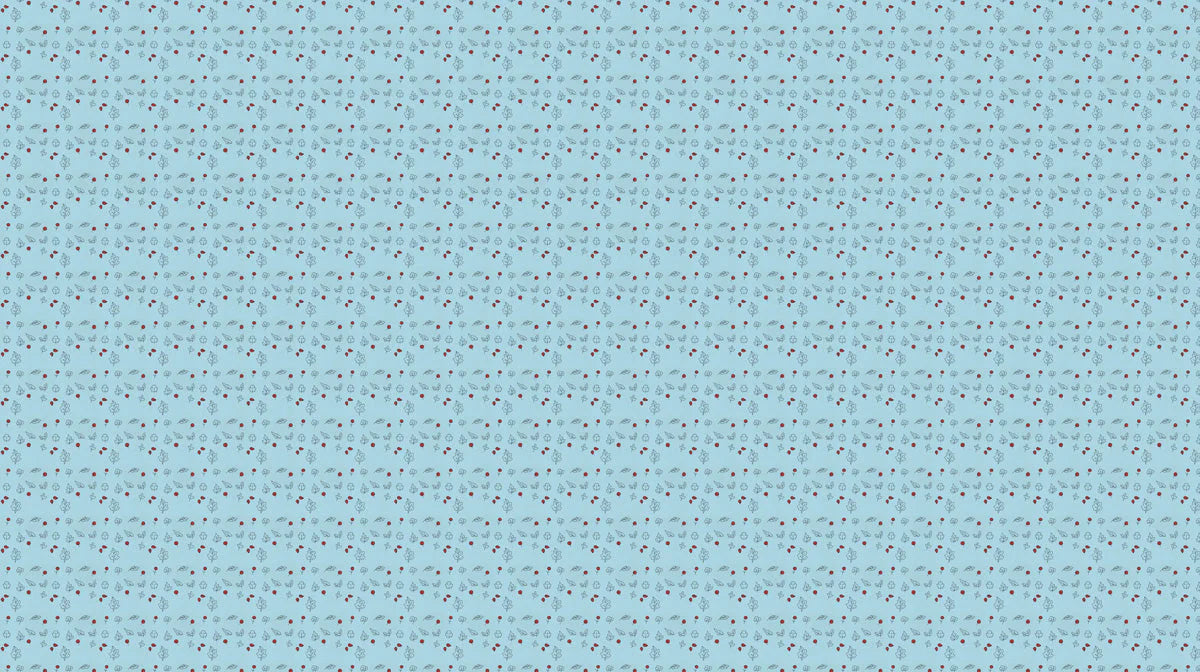 Dainty Red Berry and Leaf Mural Wallpaper — Whimsical Design Mural Wallpaper - room preview 02