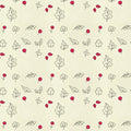 Autumn Leaf Sketch Mural Wallpaper — Minimalist Botanical Pattern Mural Wallpaper - room preview 02