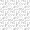 Minimalist Maple Leaf Mural Wallpaper — Line Art Graphic Mural Wallpaper - room preview 02