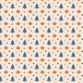 Autumn Leaf and Pine Geometric Mural Wallpaper - room preview 02