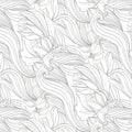 Fluid Botanical Line Art Mural Wallpaper — Minimalist Floral Mural Wallpaper - room preview 02