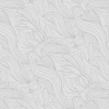 Minimalist Swirling Floral Mural Wallpaper — Soft Line Art Design Mural Wallpaper - room preview 02