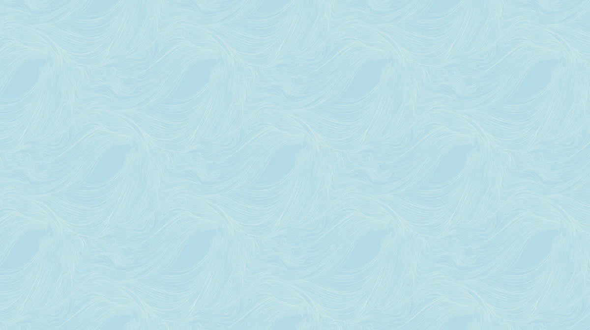 Fluid Wave Line Art Mural Wallpaper — Soft Blue Abstract Mural Wallpaper - room preview 02