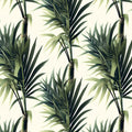 Lush Green Palm Leaf Mural Wallpaper — Modern Tropical Print Mural Wallpaper - room preview 02